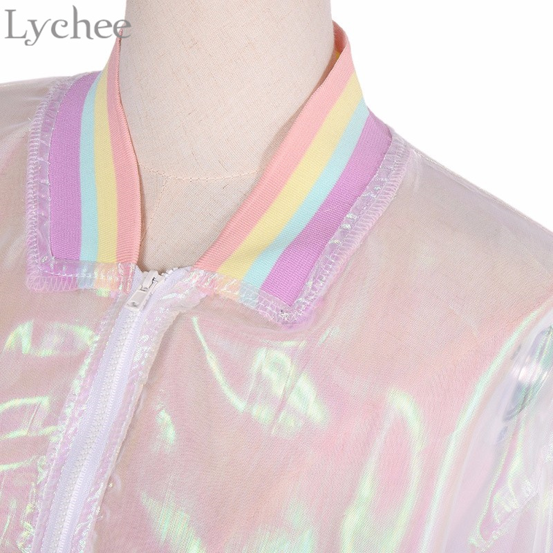 Harajuku-Summer-Women-Jacket-Laser-Rainbow-Symphony-Hologram-Women-BasicCoat-Clear-Iridescent-Transp-32712489059