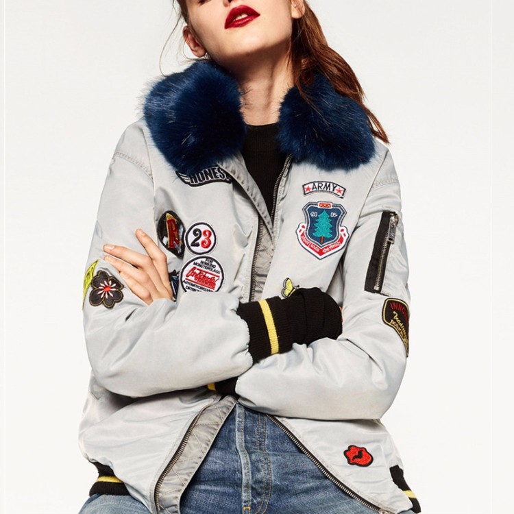 Heyouthoney-Military-Army-green-embroidered-bomber-jacket-Fake-fur-Collar-cotton-patch-femme-spring--32779709967