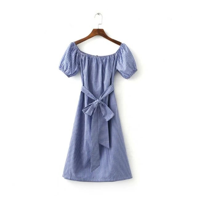 High-Quality-Vintage-Lady-Striped-Print-Short-Sleeve-Dress-New-Fashion-Elegant-off-shoulder-Slash-Ne-32660360363