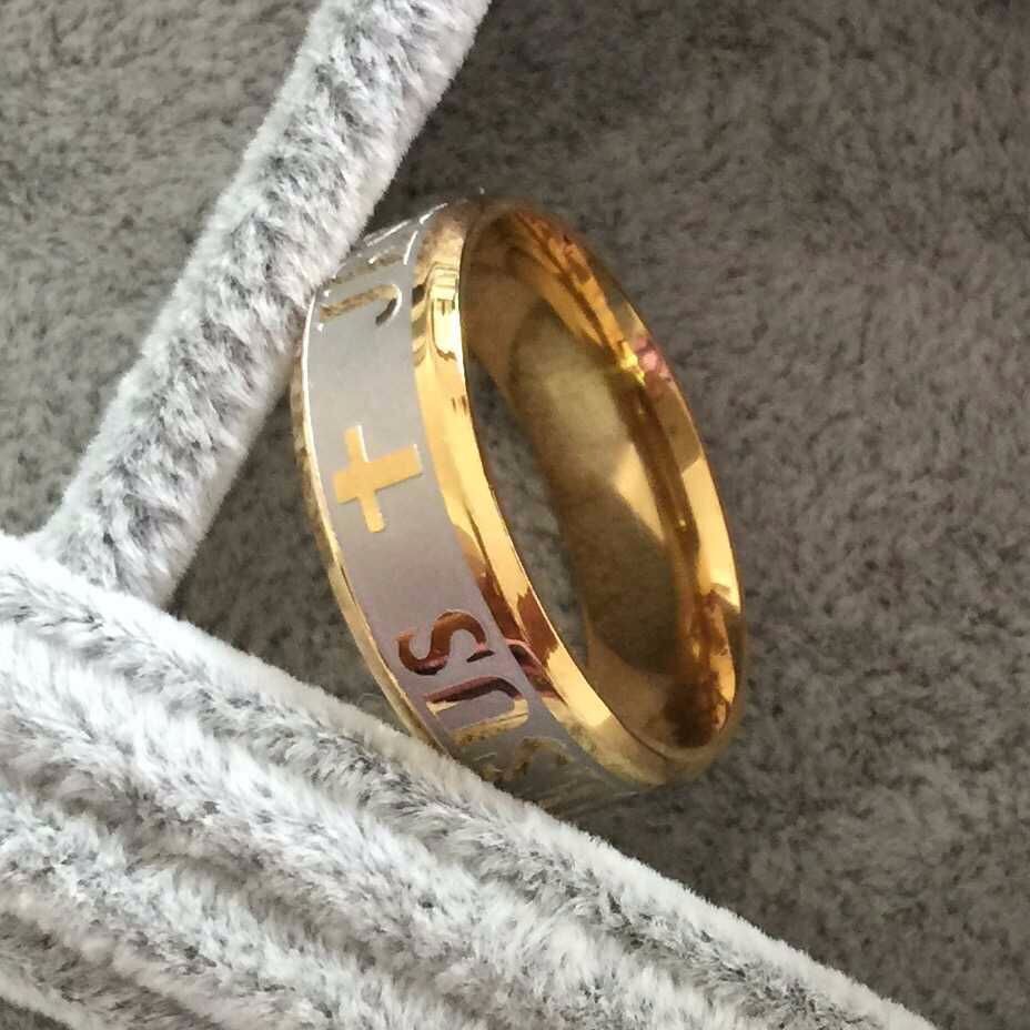 High-quality-large-size-8mm-316-Titanium-Steel-silver-gold-color-jesus-cross-Letter-bible-wedding-ba-32358005735