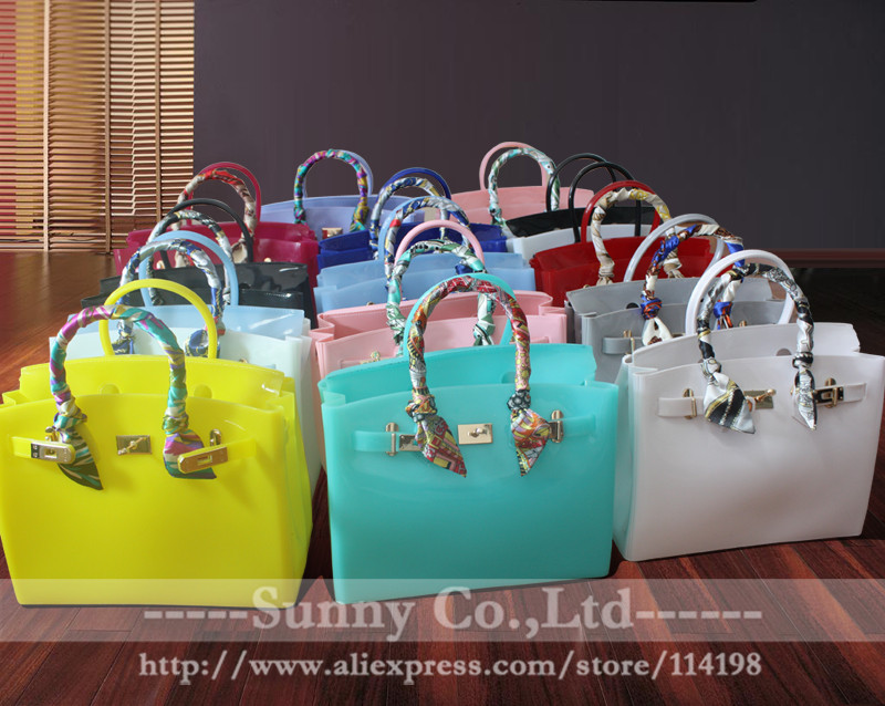 High-quality-luxury-fashion-summer-beach-bag-jelly-candy-color-bag-women-tote-casual-lock-bag-purse--1780703829