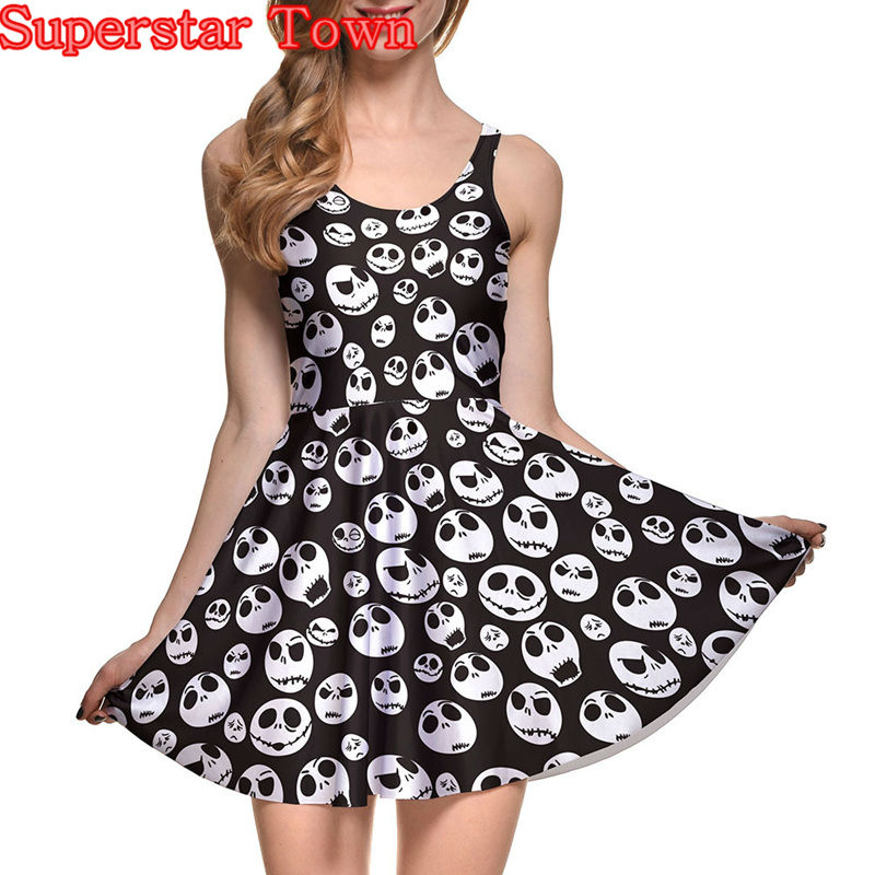 Jack-Skellington-Dresses-For-Party-Nightmare-Before-Christmas-Stretchy-One-Piece-Sleeveless-Sexy-A-L-32753177431