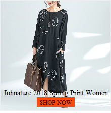 Johnature-Women-Dress-Cotton-Linen-Loose-2018-Autumn-New-Casual-Women-Clothes-3-Colour-Brief-Double--32761395938