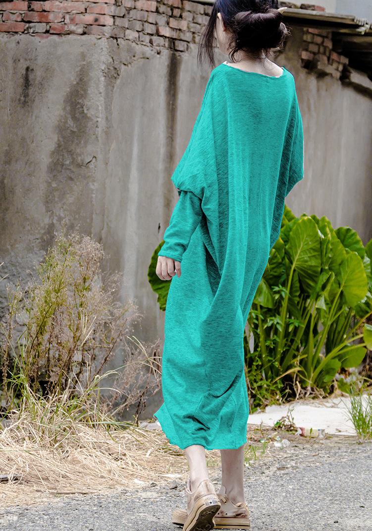 Johnature-Women-Maxi-Dress-Knitted-Loose-Bat-Sleeve-O-Neck-2018-Autumn-New-Warm-Warm-Plus-Size-Women-32723893450