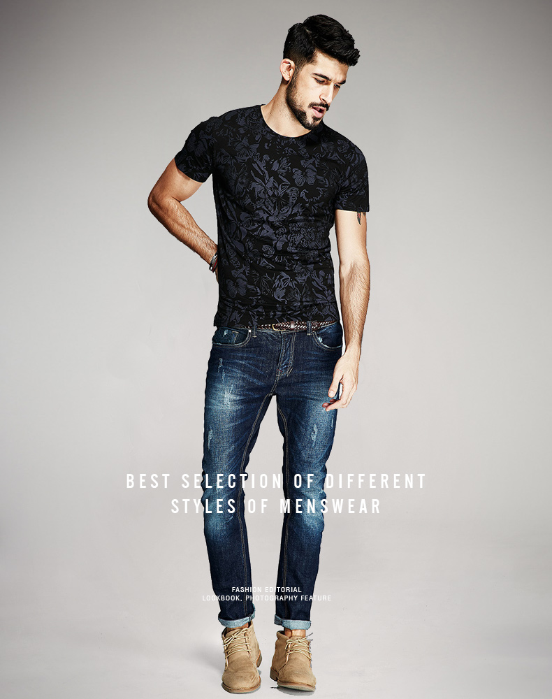 KUEGOU-2017-Summer-Mens-Casual-T-Shirts-Black-Flower-Print-Brand-Clothing-For-Man39s-Short-Sleeve-Sl-32692692457