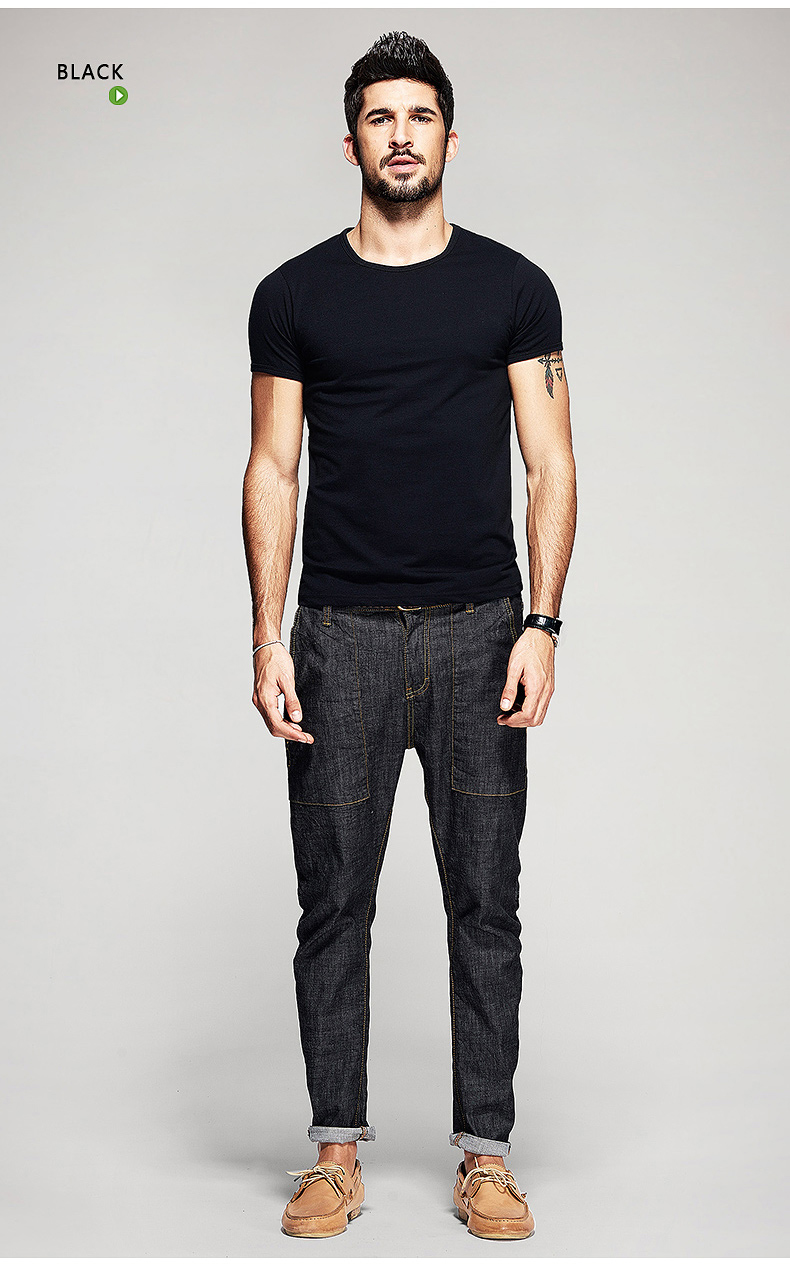 KUEGOU-Summer-Mens-Casual-T-Shirts-10-Solid-Colors-Brand-Clothing-Man39s-Wear-Short-Sleeve-Slim-T-Sh-32676681176