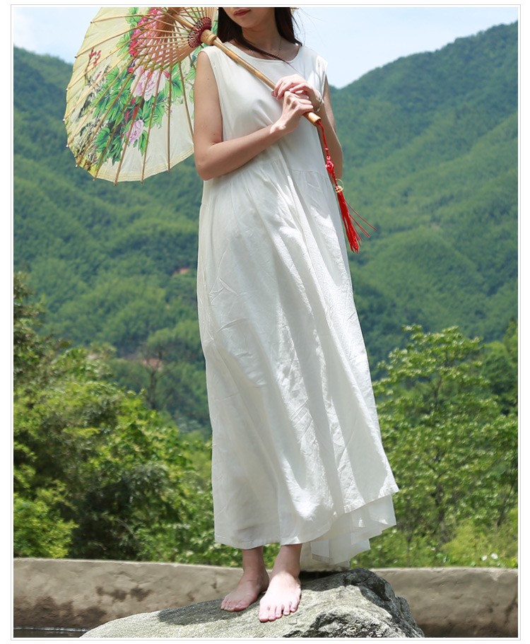 LZJN-White-Tank-Dress-Cotton-Linen-Casual-Sundress-Mori-Girl-Maxi-Dresses-Large-Size-Robe-Femme-2018-32673116376