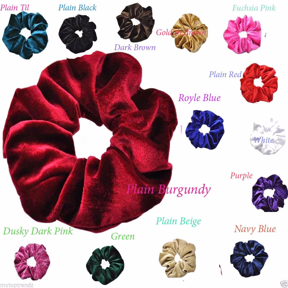 Luxurious-Soft-Feel-Velvet--Hair-Scrunchie-Ponytail-Donut-Grip-Loop-Holder-Stretchy-Hair-band-32699948493