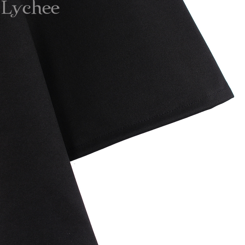 Lychee-Harajuku-Punk-Gothic-Women-Dress-V-Neck-Flare-Sleeve-Lace-Up-Dress-Casual-Party-Mini-Dress-32790539144