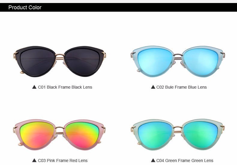 MERRY39S-Fashion-Women-Cat-Eye-Sun-glasses-Oval-Alloy-Frame-Mirror-Lens-Oculos-de-sol-UV400-32390319609
