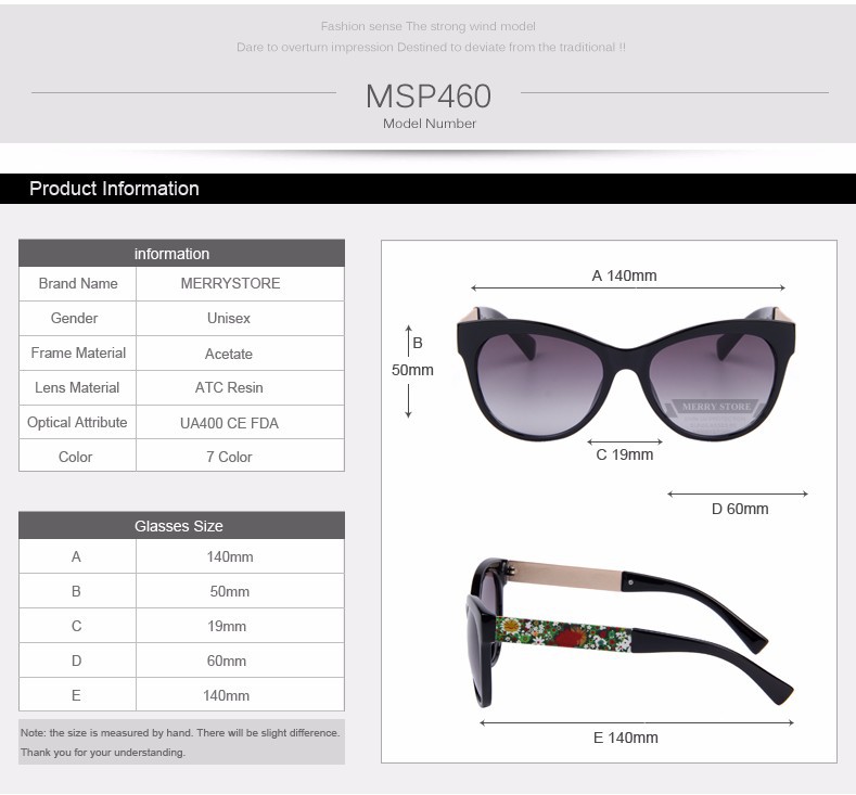 MERRY39S-Women-Fashion-Brand-Designer-Cat-Eye-Sunglasses-Gradient-Lens-Flower-Adornment-Alloy-Legs-S-32316717732