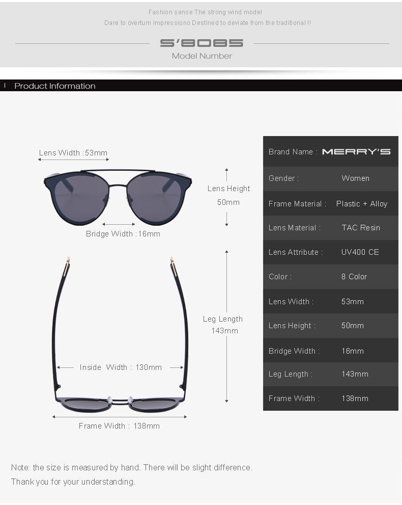 MERRY39S-Women-Fashion-Cat-Eye-Sunglasses-Classic-Brand-Designer-Sunglasses-S398085-32795075050