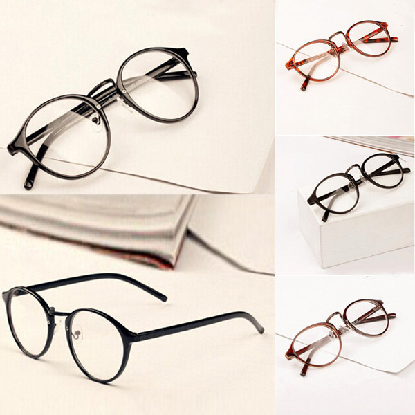 Men-Women-Nerd-Glasses-Clear-Lens-Eyewear-Unisex-Retro-Eyeglasses-Spectacles-32346447795