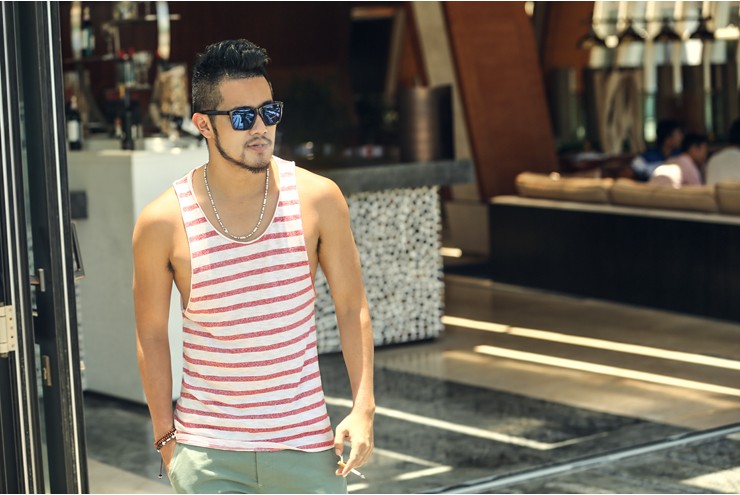 Mens-Undershirt-Tank-Top-Vest-Sleeveless-t-shirt-Top-for-men-Fitness-Summer-Beach-Bamboo-cotton-stri-32683401696