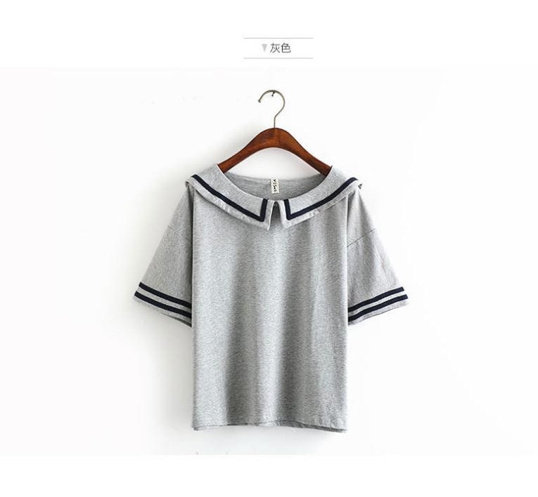 Merry-Pretty-Female-Summer-T-shirt-Navy-Sailor-Style-Cotton-T-shirt-Women-Tops-Cute-Japanese-School--32763004241