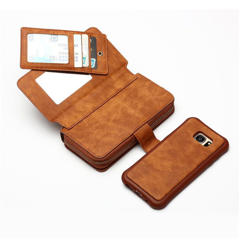Multifunction-Wallet-Leather-Case-For-Samsung-S4-S5-S6-S7-EDGE-S8-NOTE4-NOTE5-Zipper-Purse-Pouch-Pho-32684497220