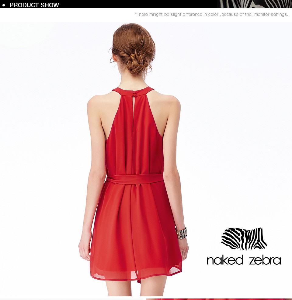 NAKED-ZEBRA--2016-Summer-Cute-Halter-Dress-Creative-Design-High-Quality-Chiffon-Sleeveless-Dress-Hol-32682262583