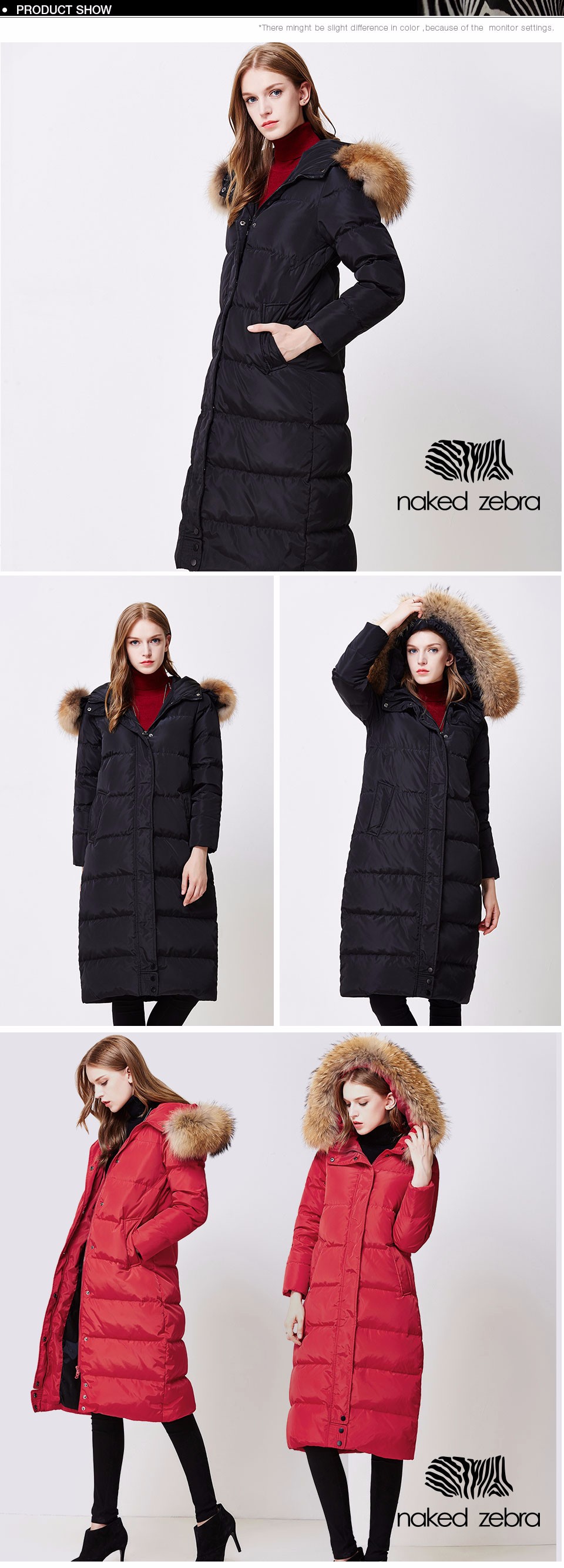 NAKED-ZEBRA--Plus-Size-Women-Winter-Long-Duck-Down-Jacket-Fur-Collar-Lady-Hooded-Clothing-Ultra-Ligh-32743763960