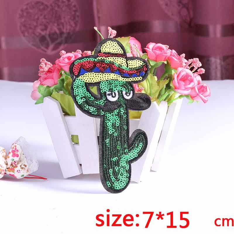 NEW-1PC-beautiful-plant-Cactus-flower-Iron-On-Embroidered-Patch-For-Cloth-Cartoon-Badge-patch-Garmen-32680654011