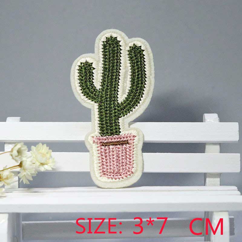 NEW-1PC-beautiful-plant-Cactus-flower-Iron-On-Embroidered-Patch-For-Cloth-Cartoon-Badge-patch-Garmen-32680654011