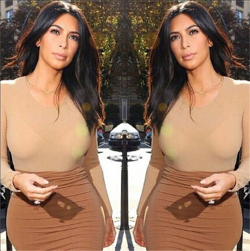 NEW-Stylish-Kim-Kardashian-Dress-2017-Women-2-Piece-Bandage-Nude-Dress-Vestido-Feminino-Long-Sleeve--32672088112