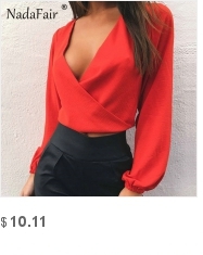 Nadafair-Long-Sleeve-Laced-Up-Criss-Cross-Short-T-Shirt-White-Black-Grey-Khaki-Casual-Women-Crop-Top-32800383704