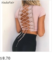 Nadafair-Long-Sleeve-Laced-Up-Criss-Cross-Short-T-Shirt-White-Black-Grey-Khaki-Casual-Women-Crop-Top-32800383704