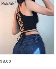 Nadafair-Long-Sleeve-Laced-Up-Criss-Cross-Short-T-Shirt-White-Black-Grey-Khaki-Casual-Women-Crop-Top-32800383704