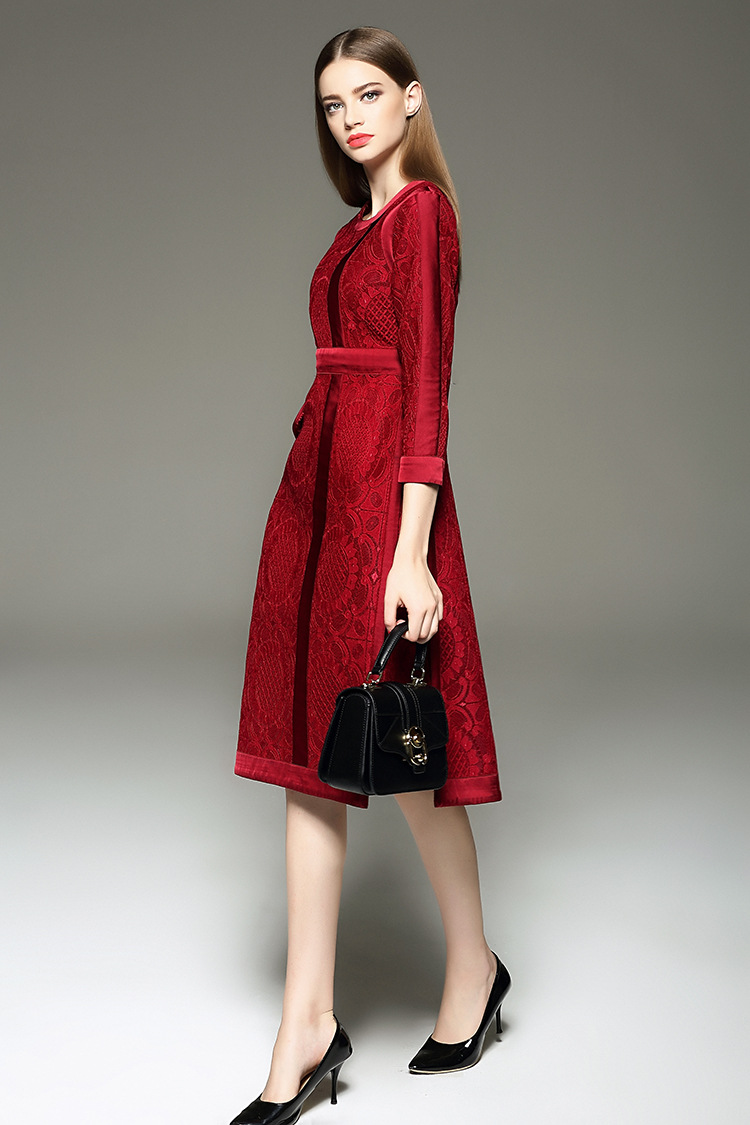 New-2015-autumn-winter-fashion-women-luxury-sexy-black-red-lace-dress-a-line-hollow-out-mesh-elegant-32522589131