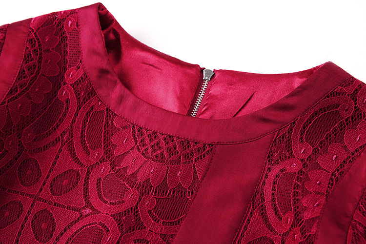 New-2015-autumn-winter-fashion-women-luxury-sexy-black-red-lace-dress-a-line-hollow-out-mesh-elegant-32522589131