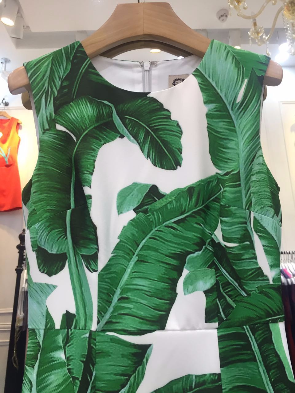 New-2016-spring-summer-fashion-women-elegant-sexy-sheath-mermaid-dress-banana-leaf-print-sleeveless--32675223741