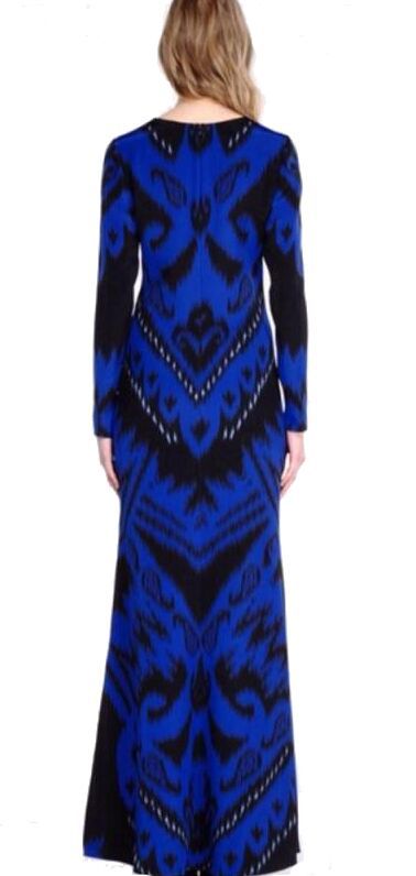 New-2017-Designer-Luxury-Brands-Autumn-Women39s-Long-Sleeves-Baroque-Print-Stretch-Jersey-Silk-Maxi--2037515001