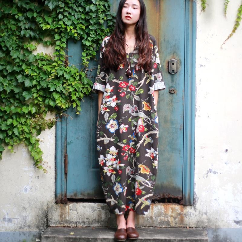 New-2017-Fashion-Runway-Designer-Spring-Summer-Dress-Women-Three-Quarter-Sleeve-Colored-Button-Elega-32774297030