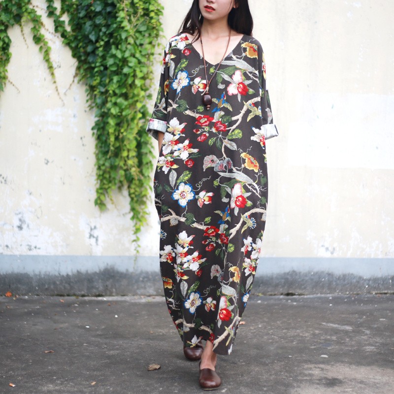 New-2017-Fashion-Runway-Designer-Spring-Summer-Dress-Women-Three-Quarter-Sleeve-Colored-Button-Elega-32774297030