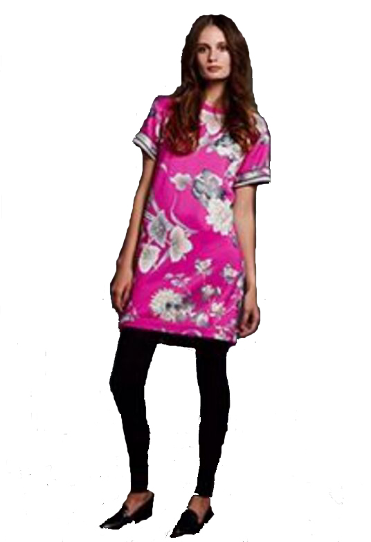 New-2017-Summer-Fashion-Designer-Brand-Dress-Women39s-flowers-Print-XXL-Short-Sleeves-Stretch-Jersey-32793967122