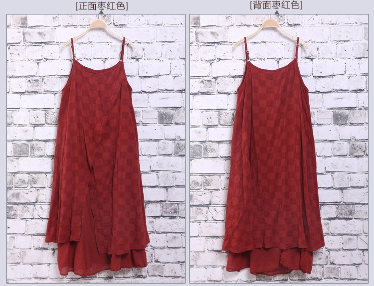 New-2017-summer-cotton-linen-fake-two-piece-loose-strap-dress-Sleeveless-vintage-dresses-for-female--32648919412