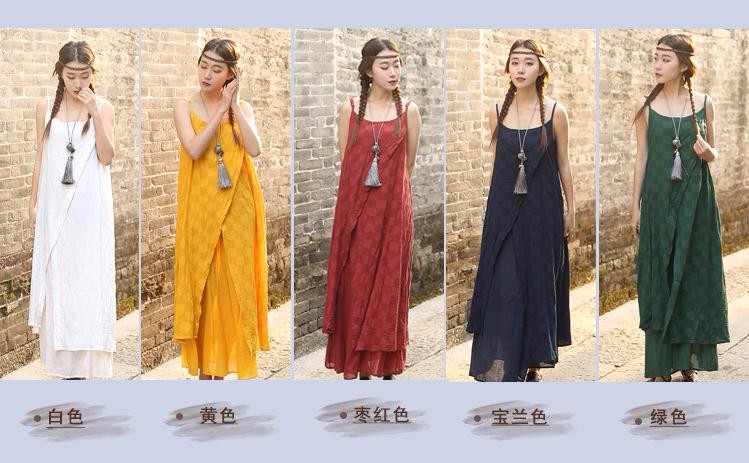 New-2017-summer-cotton-linen-fake-two-piece-loose-strap-dress-Sleeveless-vintage-dresses-for-female--32648919412