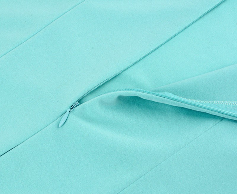 New-2018-Women-Dress-Pocket-Design-Office-Work-Wear-Dress-Short-Sleeve-Dress-Formal-Vintage-Pencil-D-32678149003