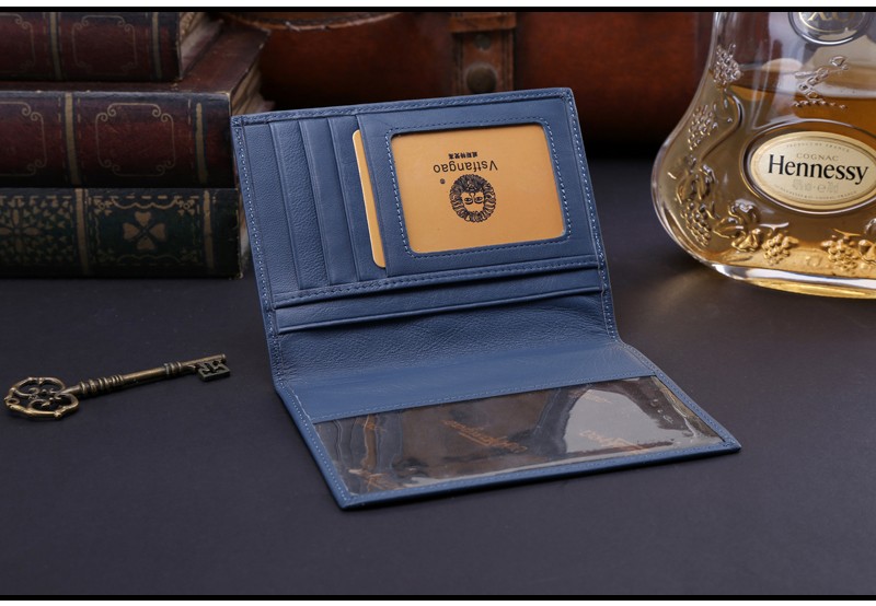 New-Blue-Passport-Cover-Genuine-Leather-PassportCredit-Card-Holder-Protector-Cover-Case-32557284877