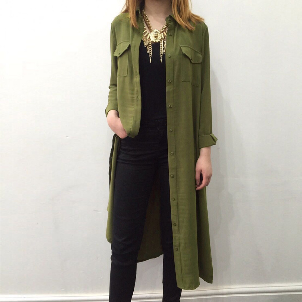 New-Fashion-Women-Shirt-Dress-Boyfriend-Style-Turn-Down-Collar-Long-Sleeve-Buttons-Pockets-Casual-Lo-32606690248