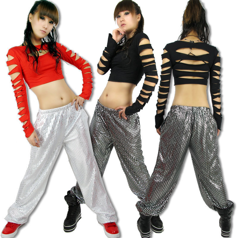 New-Fashion-dance-hip-hop-short-top-female-Jazz-cutout-costume-performance-wear-vest-Black-Red--Sexy-1621243454