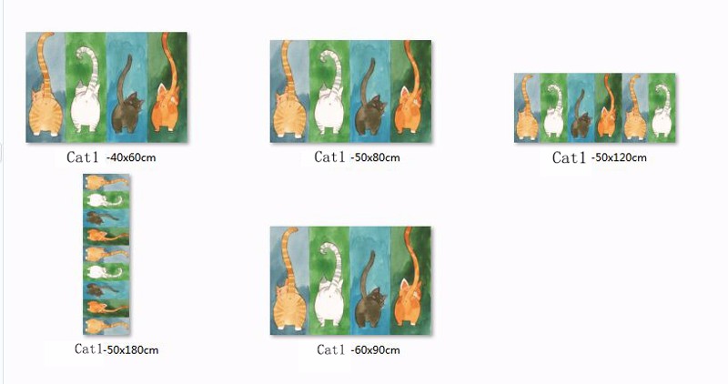 New-Sale-Welcome-Floor-Mats-Animal-Cute-Four-Cats-Printed-Bathroom-Kitchen-Carpet-House-Doormats-for-32720389484