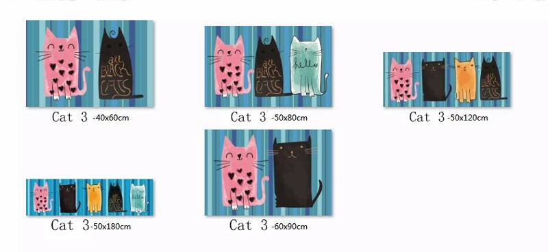New-Sale-Welcome-Floor-Mats-Animal-Cute-Four-Cats-Printed-Bathroom-Kitchen-Carpet-House-Doormats-for-32720389484