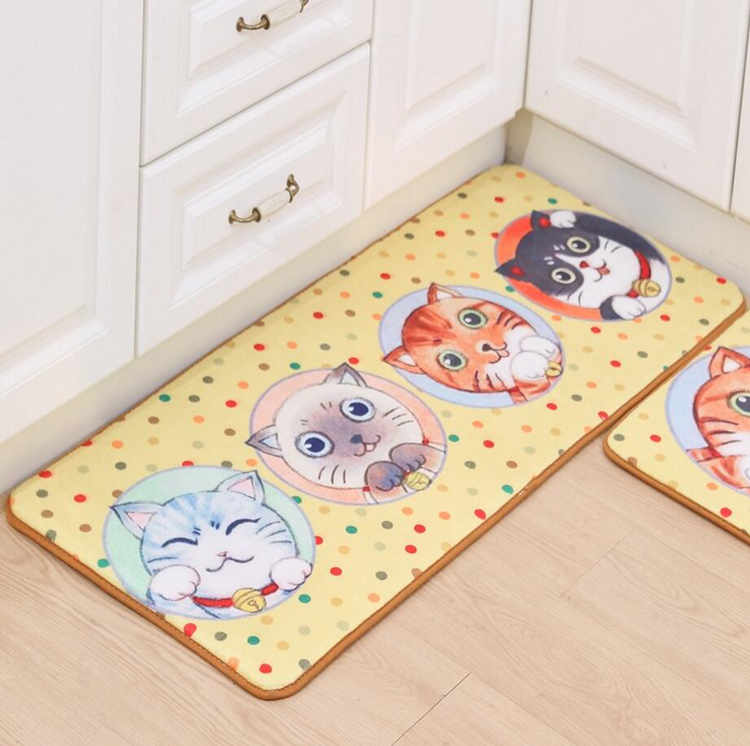 New-Sale-Welcome-Floor-Mats-Animal-Cute-Four-Cats-Printed-Bathroom-Kitchen-Carpet-House-Doormats-for-32720389484