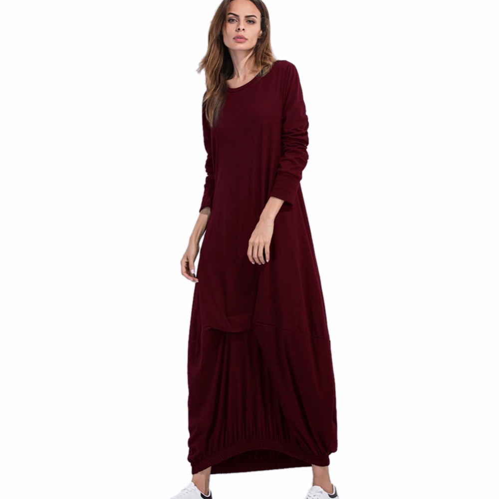 New-Spring-Long-sleeved-Lantern-Dress-Large-Size-Loose-O-Neck-Long-Dresses-Novelty-Women-Clothing-32788466912