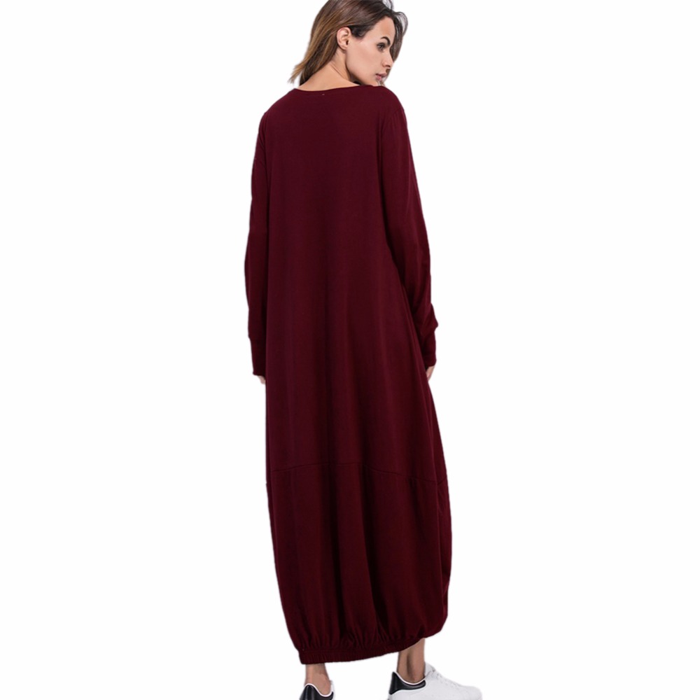 New-Spring-Long-sleeved-Lantern-Dress-Large-Size-Loose-O-Neck-Long-Dresses-Novelty-Women-Clothing-32788466912