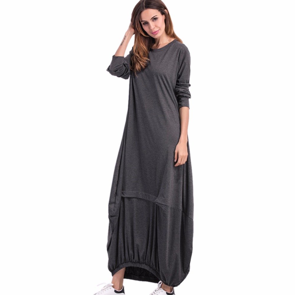 New-Spring-Long-sleeved-Lantern-Dress-Large-Size-Loose-O-Neck-Long-Dresses-Novelty-Women-Clothing-32788466912