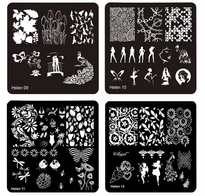 New-Square-20-Styles-Nail-Art-Stamp-Stamping-Plate-6cm-Polish-Design-Print-Manicure-Nail-Template-Ch-32723963821