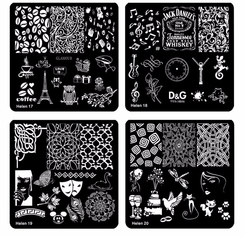 New-Square-20-Styles-Nail-Art-Stamp-Stamping-Plate-6cm-Polish-Design-Print-Manicure-Nail-Template-Ch-32723963821