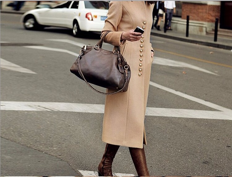 New-Style-elegant-stand-collar-slim-long-overcoat-women39s-black-camel-fashion-autumn-winter-single--32712451693